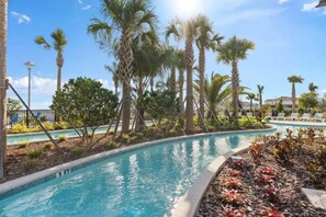 Outdoor pool - Luxurious Vacation Home w/Private Pool, BBQ, Arcade Game Room, Netflix & Wifi.  (Clermont)