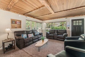 Una televisión, una chimenea