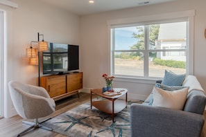 Smart TV, books - Oceanfront Monthly Retreat, Modern Condo with Private Patio, Fire Pit, & Steps to Promenade (Seaside)