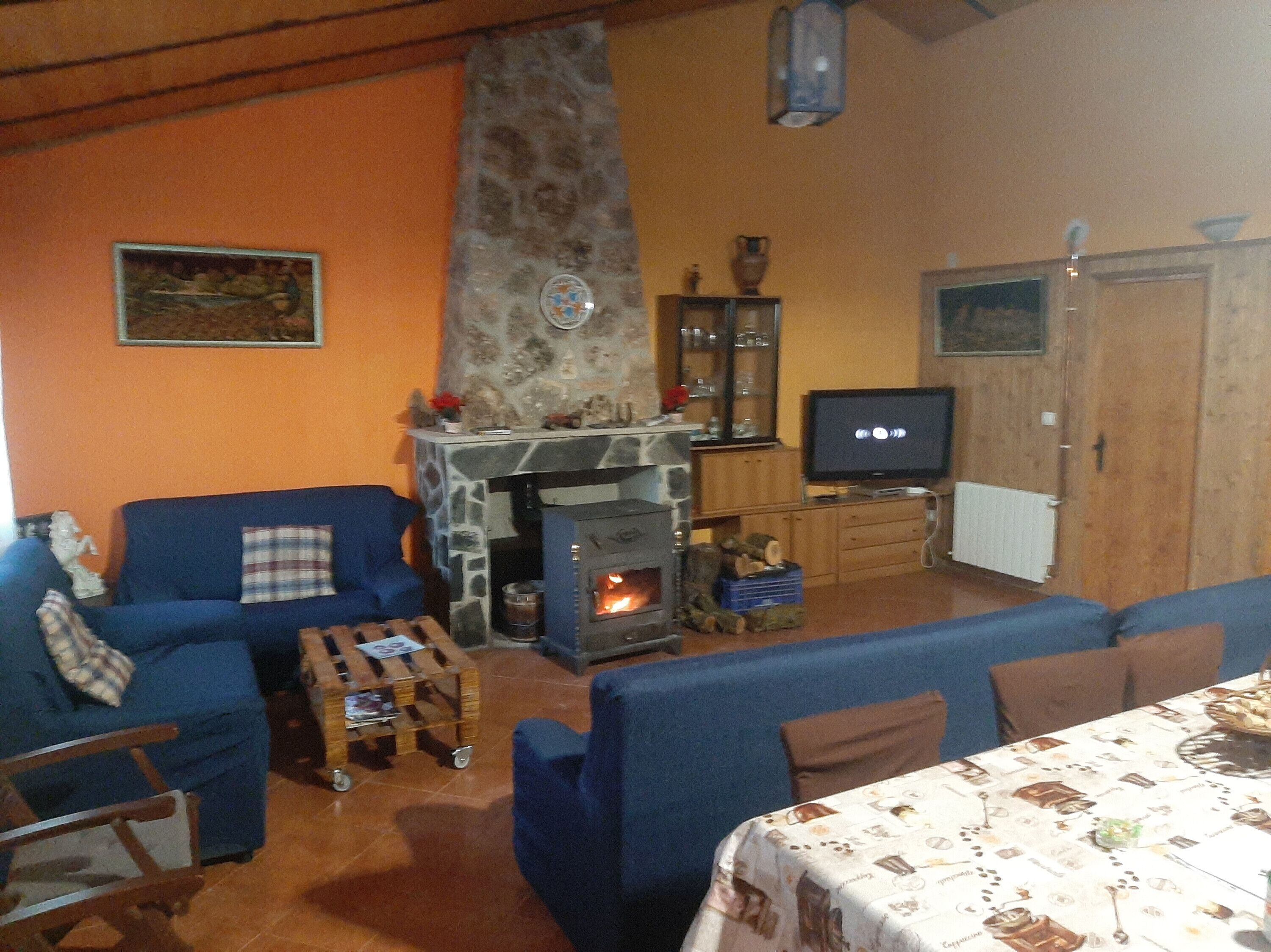 Fernseher, Kamin, DVD-Player, Tischtennisplatte