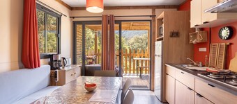 Chalet 'Gites Les Casots' with Shared Pool, Private Terrace and Air Conditioning