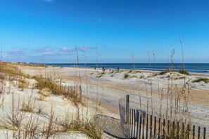 Sun-loungers, beach towels