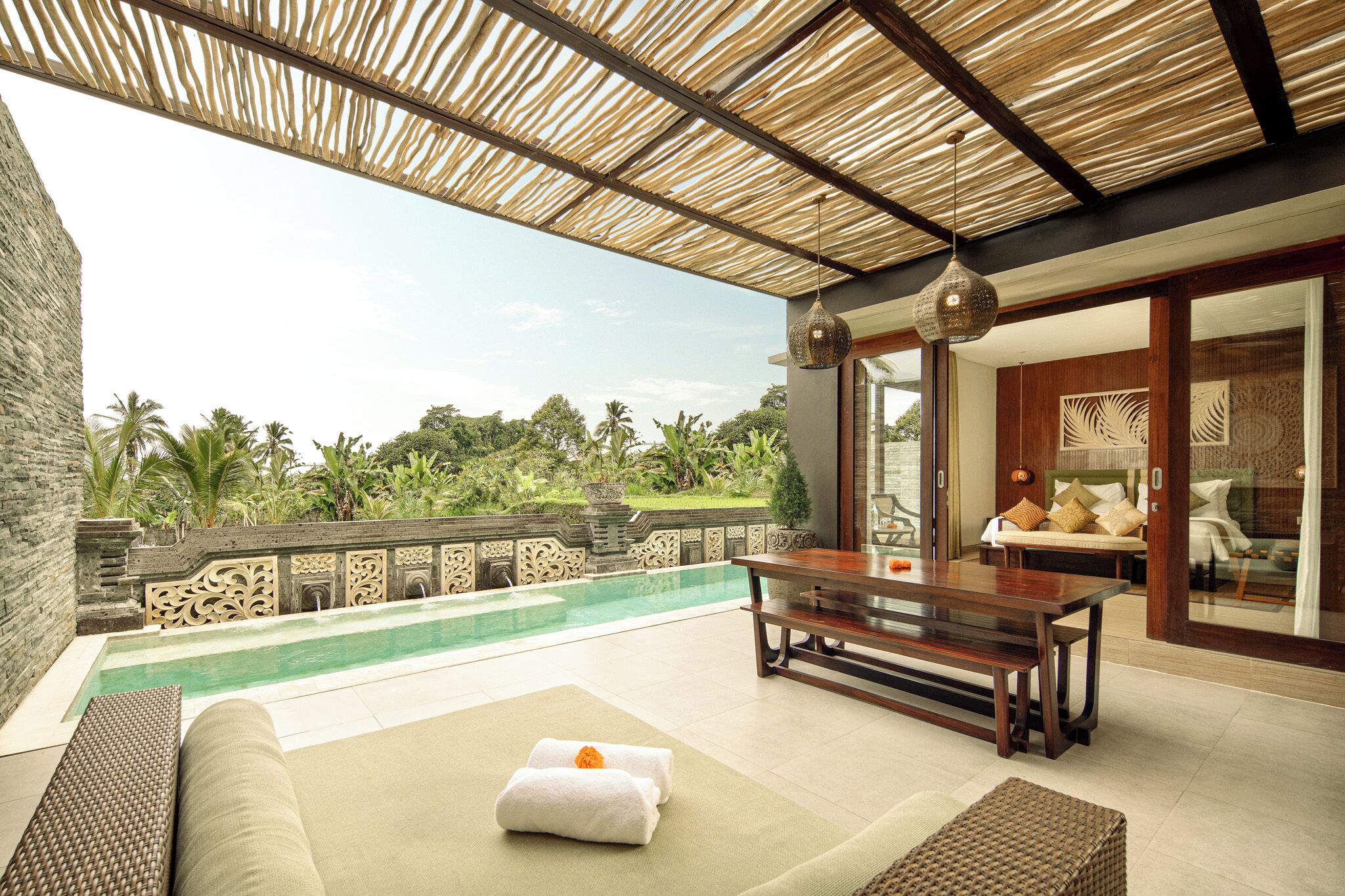 Luxe Countryside Pool Villa | Terrace/patio