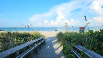 Chaises longues, serviettes de plage