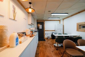 Free daily self-service breakfast 