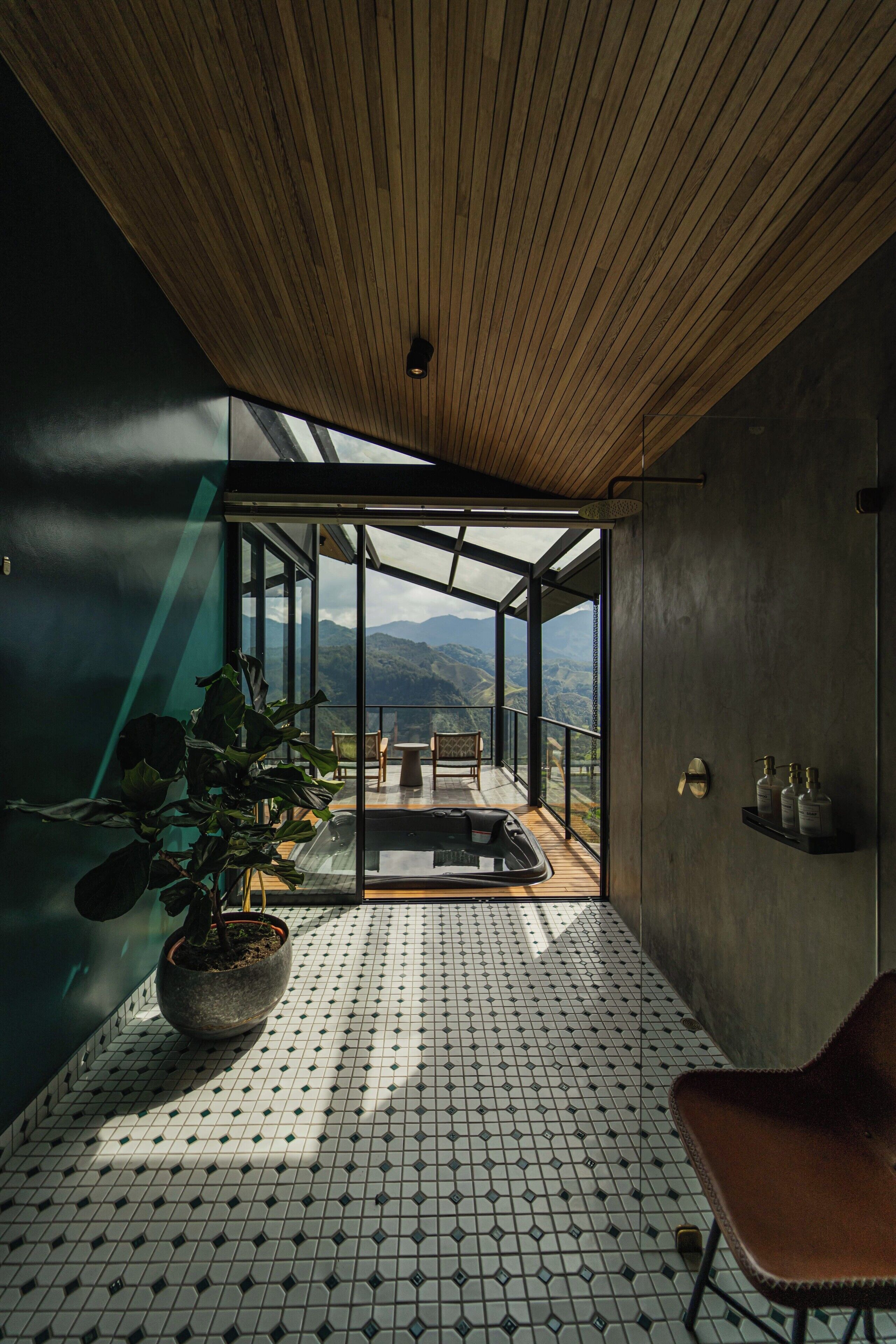 Deluxe Suite, Mountain View | Bathroom | Shower, towels, toilet paper