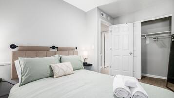 2 dormitorios, tabla de planchar con plancha, wifi y ropa de cama