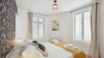 2 chambres, fer et planche Ă repasser, Wi-Fi, draps fournis