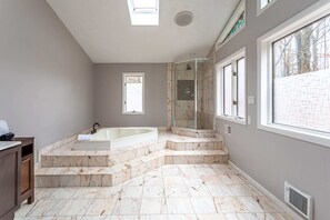 Douche, serviettes fournies