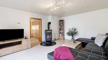 TV, fireplace, DVD player