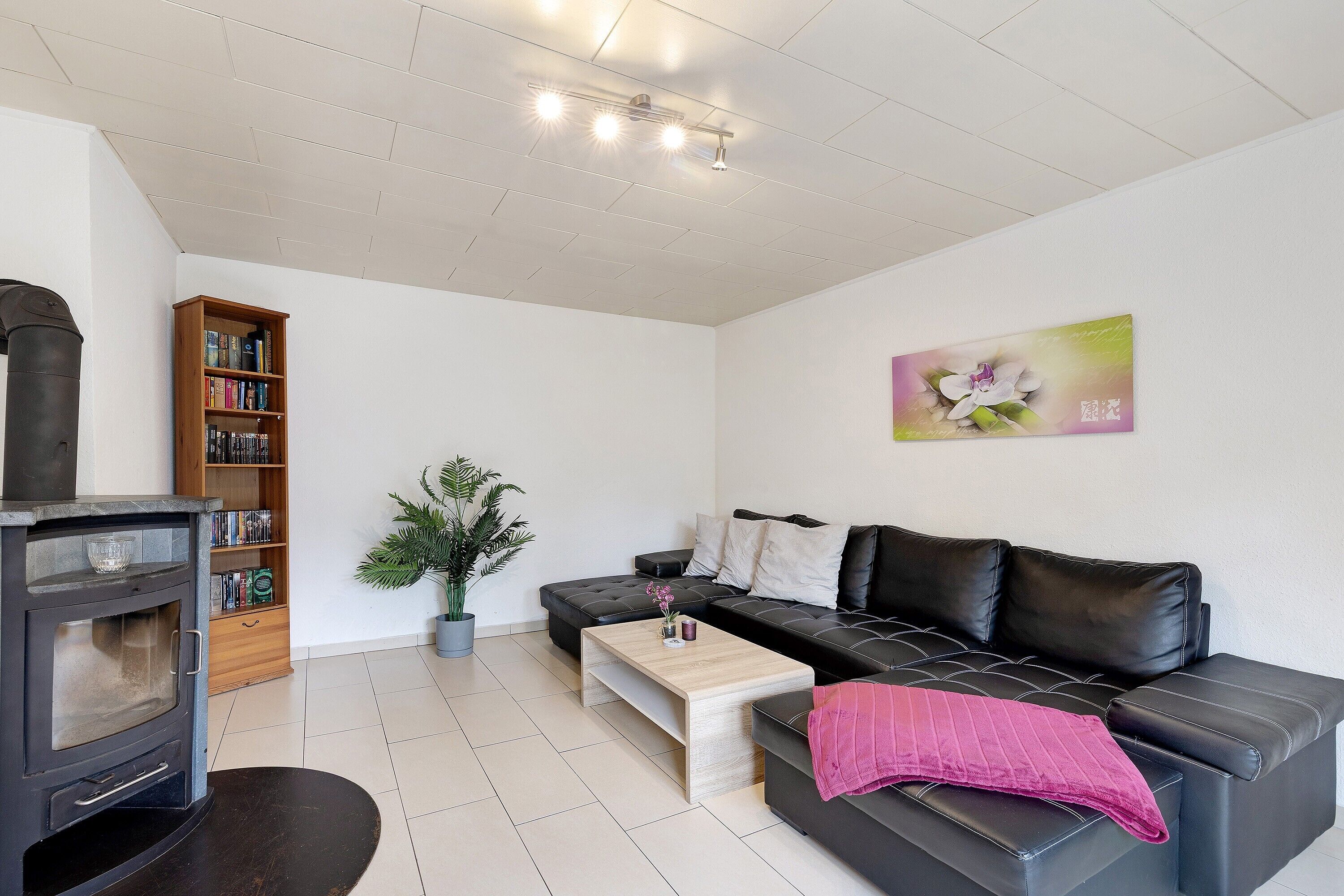 TV, lareira, DVD player