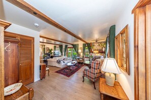 TV, fireplace - Sunset Summits Cabin | Hot Tub | Game Room | (Oakhurst)