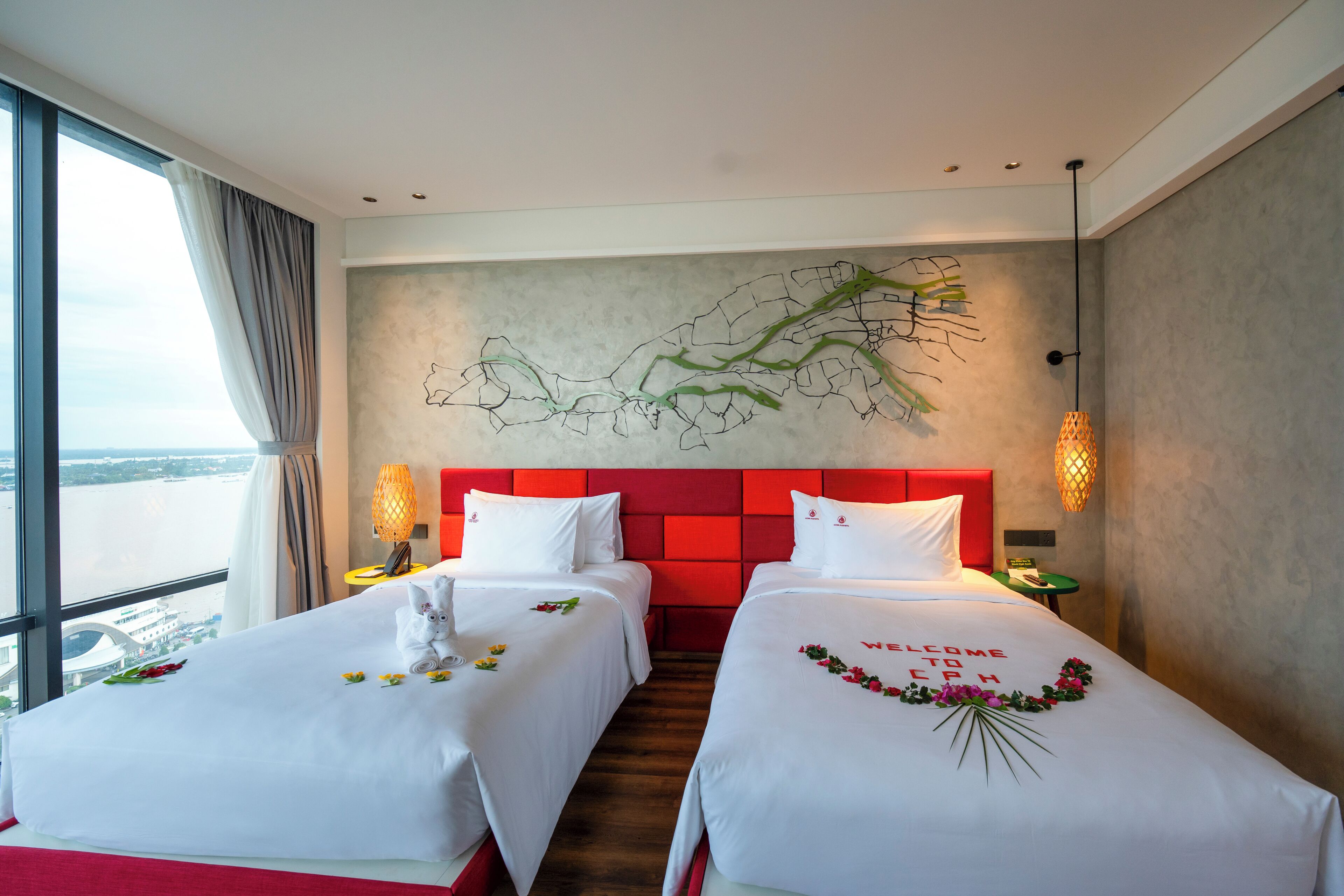 Executive Twin Room, River View | Premium bedding, memory foam beds, minibar, in-room safe