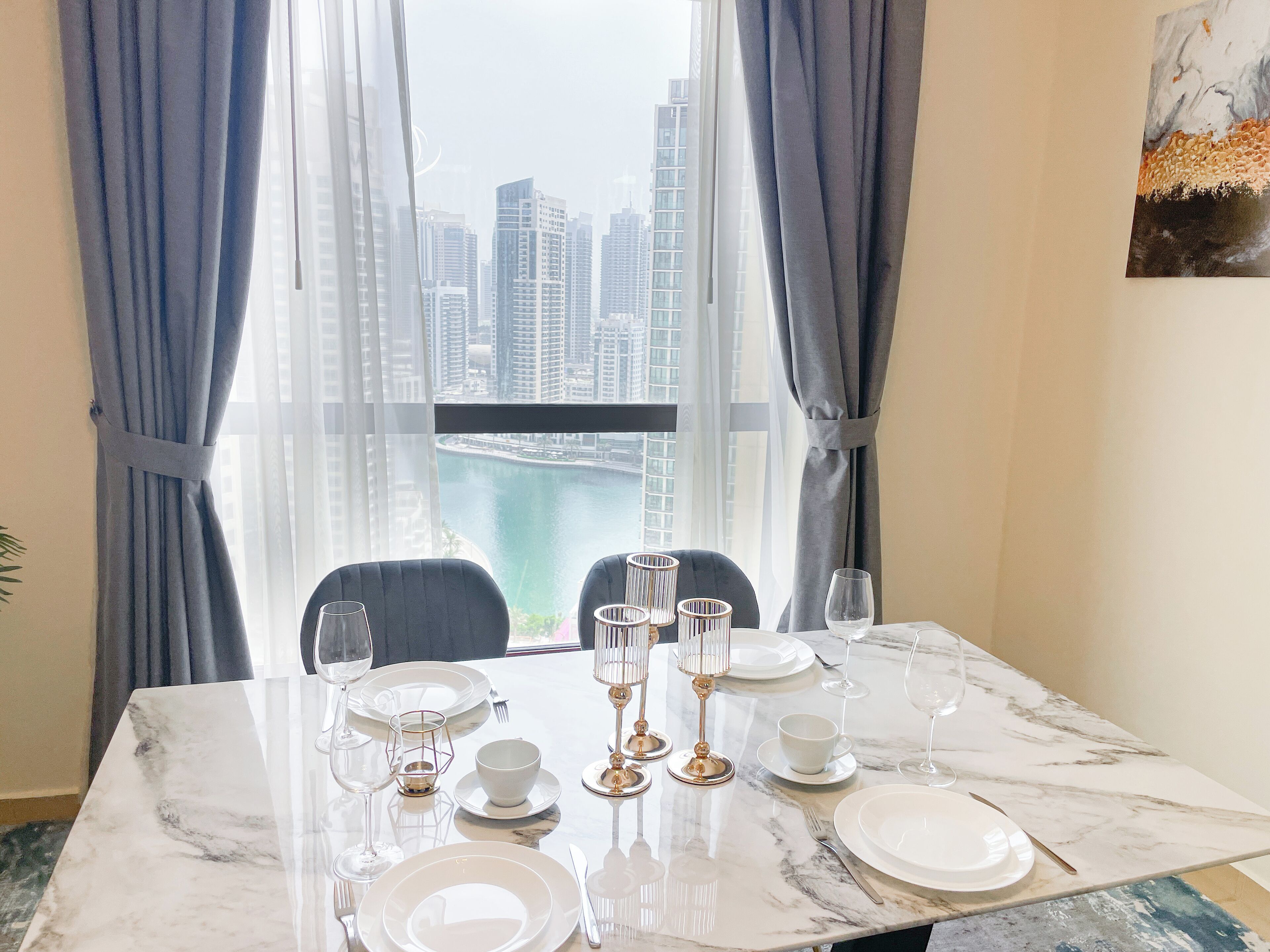 Deluxe Apartment, 1 Bedroom, Balcony, Marina View | Blackout drapes, soundproofing, iron/ironing board, free WiFi