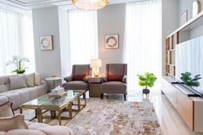 Luxury Apartment, River View | 1 bedroom, blackout drapes, soundproofing, iron/ironing board