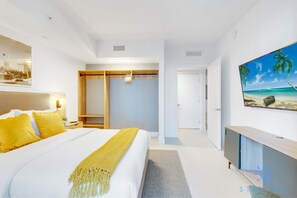 2 habitaciones, tabla de planchar con plancha, cuna de viaje y wifi 