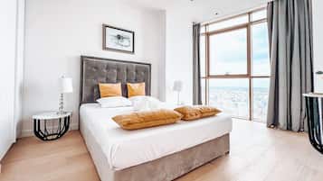 2 dormitorios, ropa de cama de alta calidad, cunas gratuitas