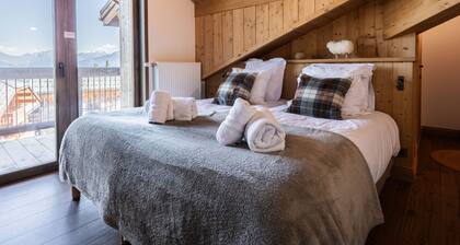 Superbe T4 à Plagne Montalbert avec Cheminée, WIFI, Parking & Terrasse