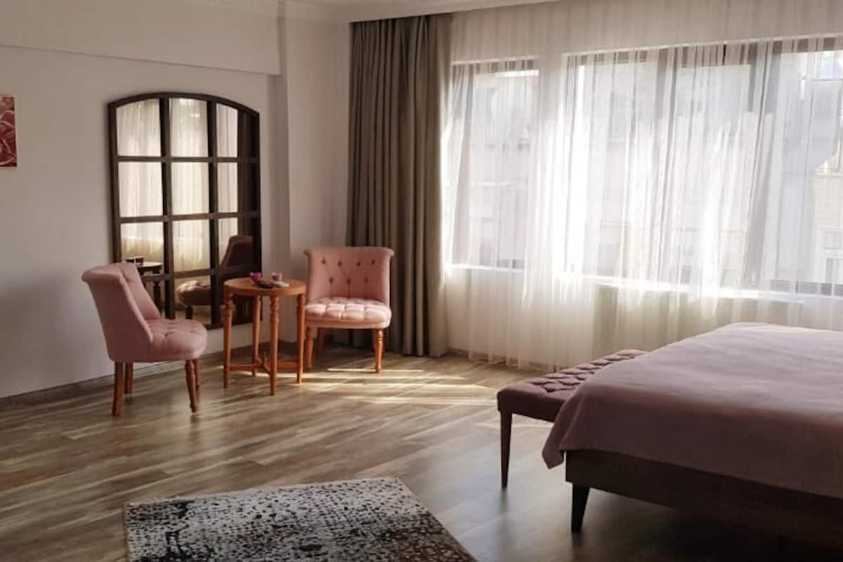 Double Room | Minibar, in-room safe, individually decorated, iron/ironing board