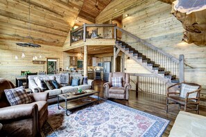 Smart TV, fireplace, video games, stereo