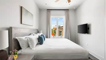 1 bedroom, travel crib, WiFi, bed sheets