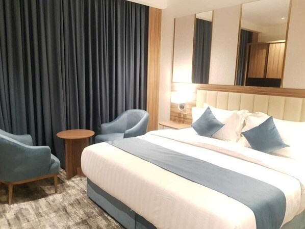 In-room safe, blackout drapes, soundproofing, iron/ironing board