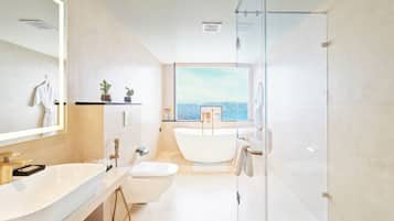 Camera Luxury | Bagno | Set di cortesia gratuito, asciugacapelli, pantofole, asciugamani