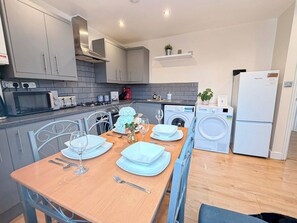 Microwave, oven, stovetop, electric kettle