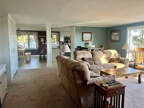 Télévision, cheminée, lecteur de DVD