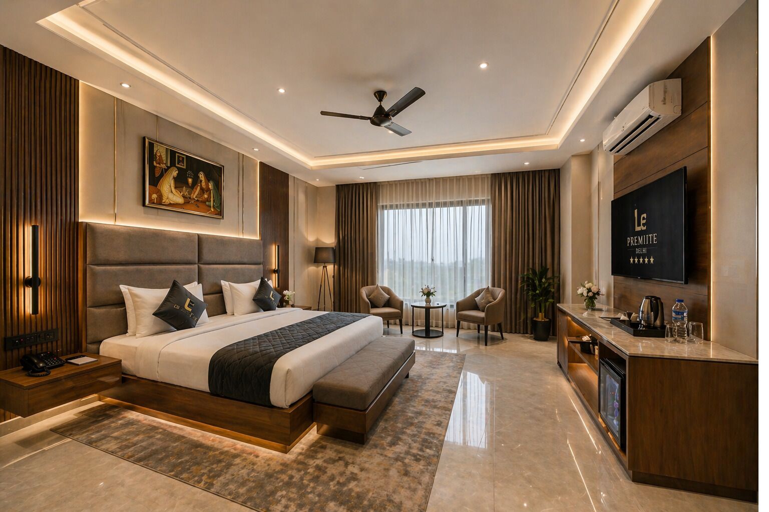 Deluxe Double or Twin Room, City View | Laptop workspace, iron/ironing board, free WiFi