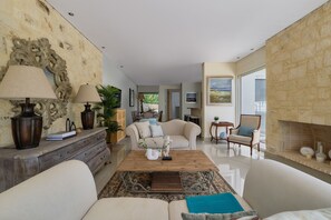 Living area - Villa Plomari On The Sea- Entire House or Split Villa (Agios Isidoros)