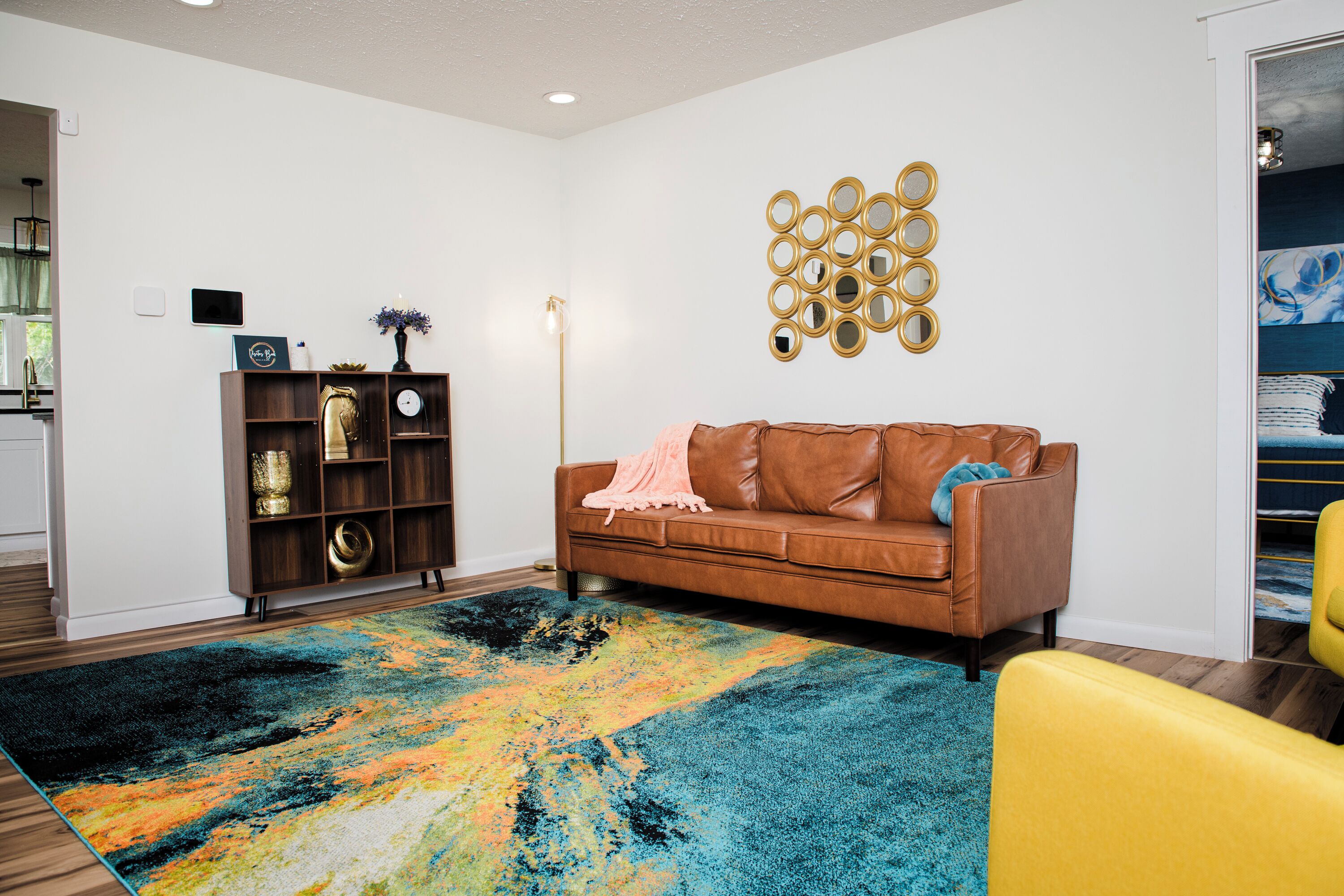 Smart TV, fireplace, printers