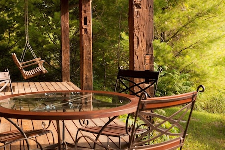 Outdoor dining. "Enchanting Romantic Getaway: A Perfect Escape for Couples"