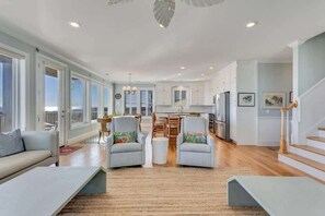 TV, offices - 6br Oceanfront Cottage w/ awesome views and short walk to the boardwalk. (Carolina Beach)