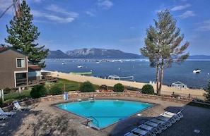 A heated pool - Lakefront Condo | Pool | Hot Tub | Beach Views (South Lake Tahoe)