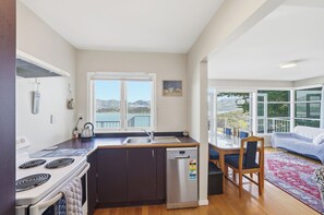 Fridge, microwave, dishwasher, toaster