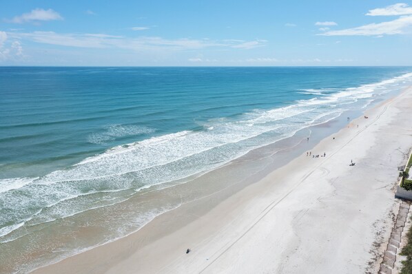 On the beach, beach towels