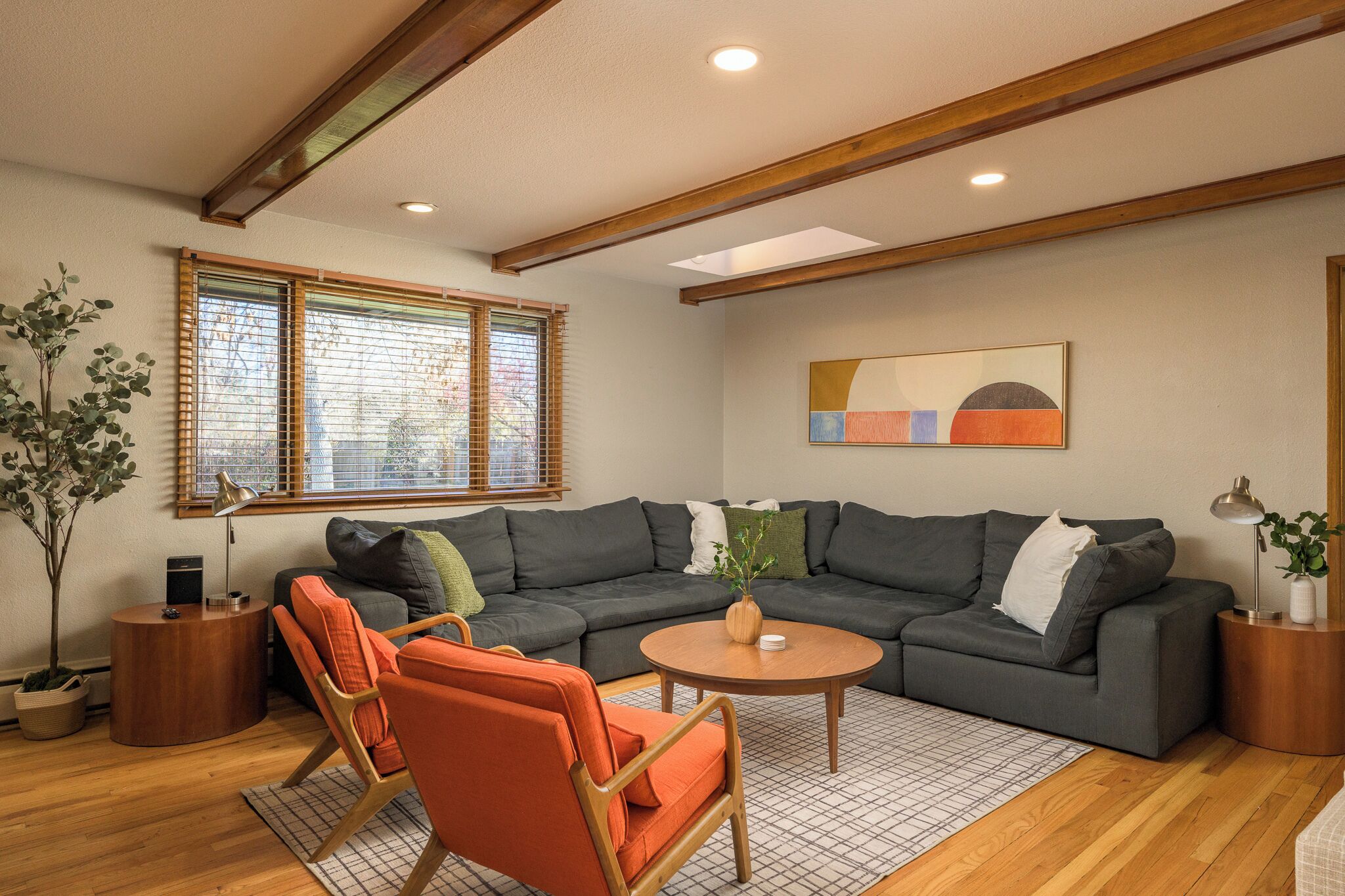 Smart TV, fireplace, ping pong, books