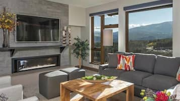 Televisión, chimenea