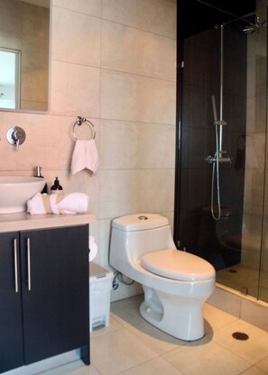 Shower, jetted bath, hair dryer, towels - Spectacular Penthouse in exclusive area of Escazú, close to starbucks, Multiplaza, etc. (San Rafael)