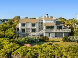 Exterior -  Oceanfront, vintage beach house steps from the sand on Seabrook Island. (Johns Island)