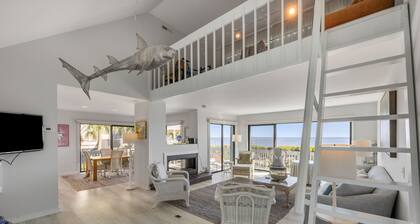 Oceanfront, vintage beach house steps from the sand on Seabrook Island.
