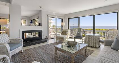 Oceanfront, vintage beach house steps from the sand on Seabrook Island.