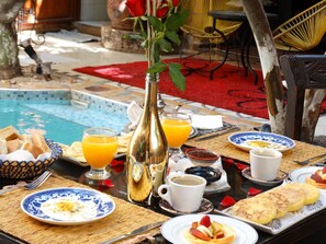 Deluxe Double Room, Ensuite, Pool View | Bar (on property) | 2 bars/lounges, 10 poolside bars, swim-up bar - Riad Dar El Bacha (Marrakech)