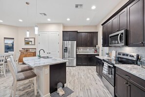 Microwave, oven, stovetop, dishwasher