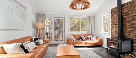 Télévision, cheminée