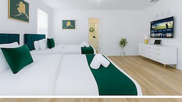 Camera quadrupla, 2 letti matrimoniali, non fumatori, bagno privato | Biancheria da letto ipoallergenica, Wi-Fi gratuito, lenzuola