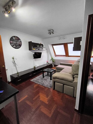 Centrally located, views and with garage.