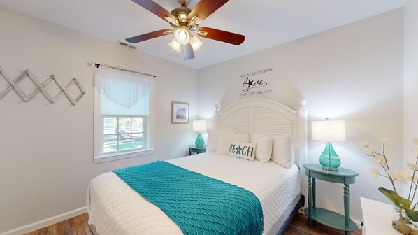 2 bedrooms, bed sheets