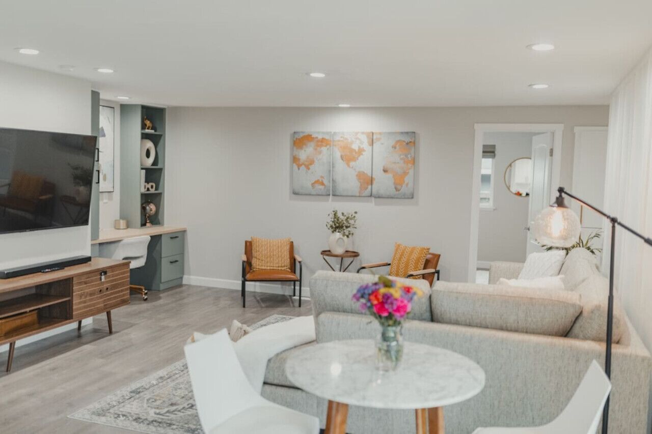 Smart TV, video games, foosball, offices